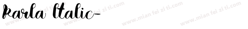 Karla ltalic字体转换